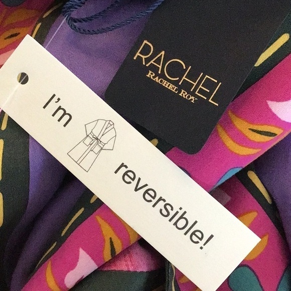 Rachel Rachel Roy Japanese inspired print reversible kimono with sash sz… - Picture 12 of 14